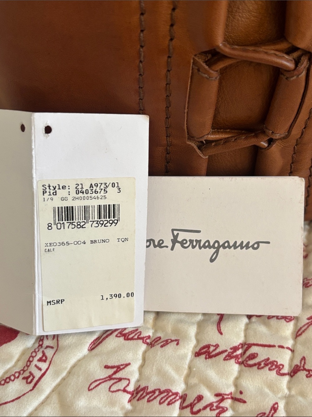 Authentic Vintage Salvatore Ferragamo Cognac Brown Leather Hobo/Bucket Bag - Picture 16 of 16